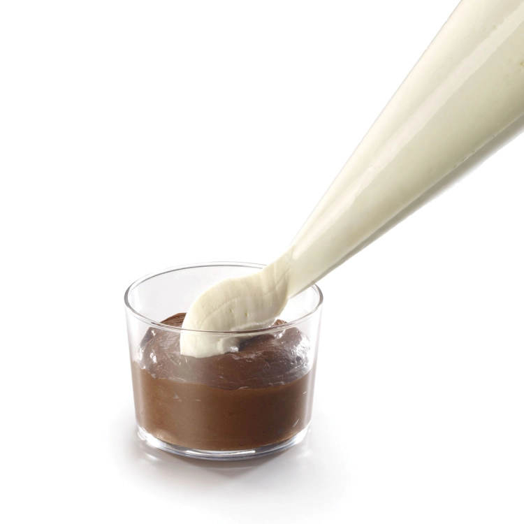 Poches de mousse chocolat blanc