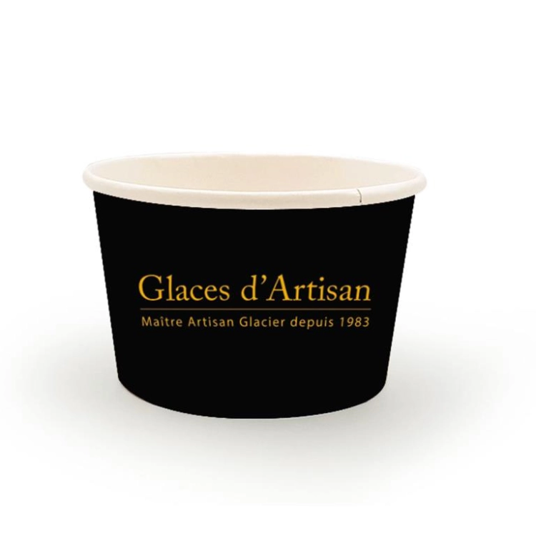 Petits pots noirs GLACES D’ARTISAN 3 boules