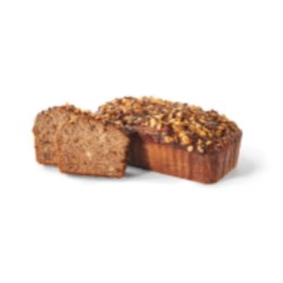 Cake farine de châtaigne, miel de châtaignier, noisettes, gingembre confit