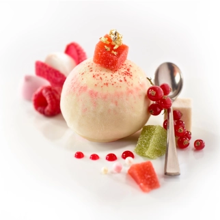 Boule litchi framboise