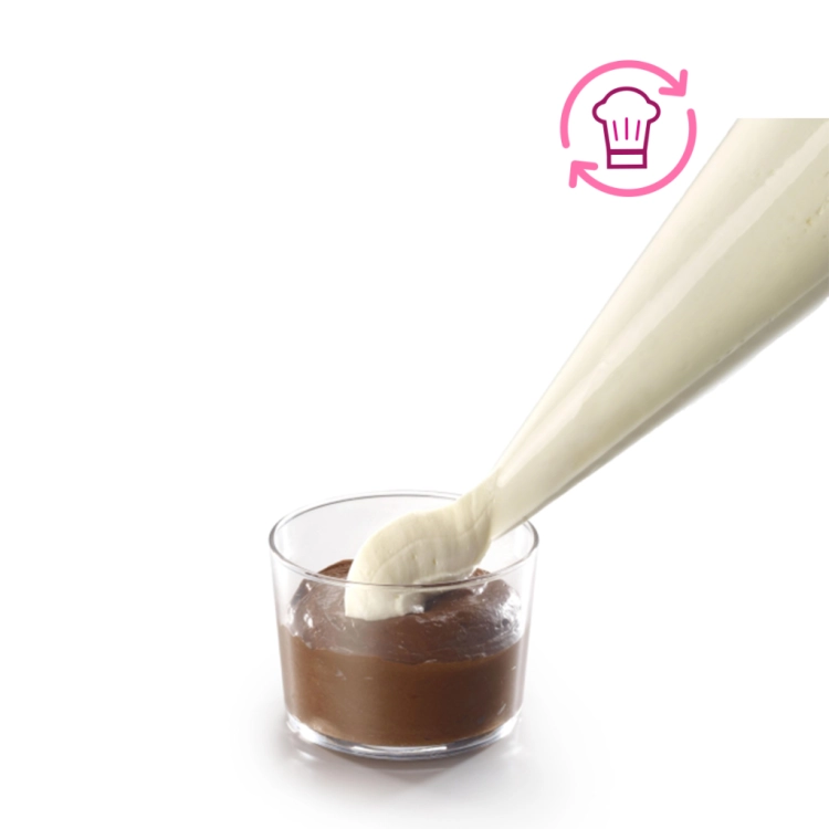 Poches de mousse chocolat blanc (NEW CODE 160664)