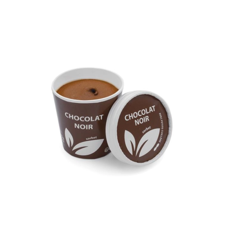 Petit pot sorbet chocolat noir