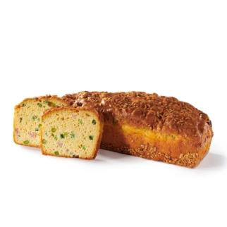 Cake volaille emmental petit pois