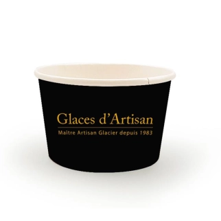 Petits pots noirs GLACES D’ARTISAN 3 boules